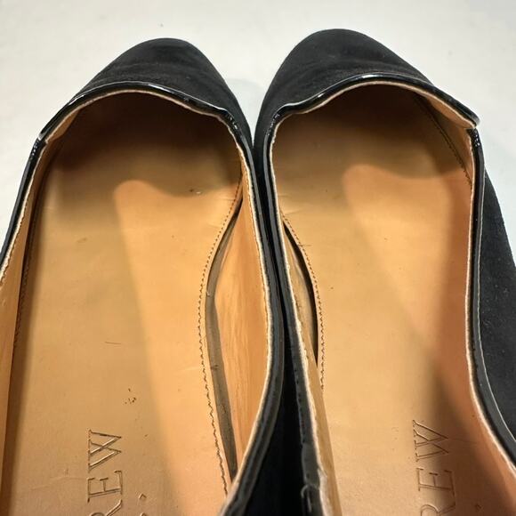 GOOD J. Crew Women's Black Suede Smoking Slipper Loafer Ballet Flat 8.5 - Picture 8 of 10